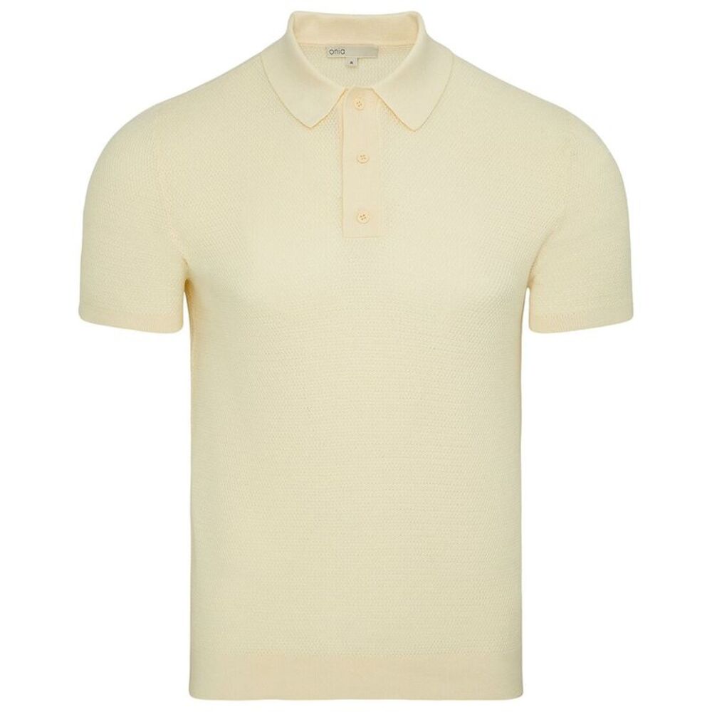 Onia Mens  Textured Polo Shirt